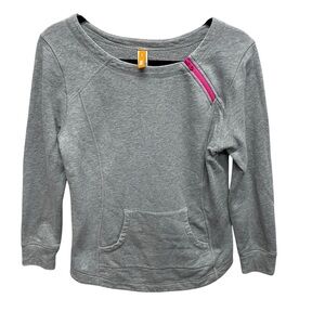 Lucy pullover sweatshirt boat neck gray women’s medium activewear